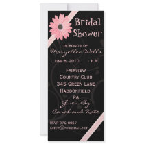 Bridal Shower Invitation in Pink and Black