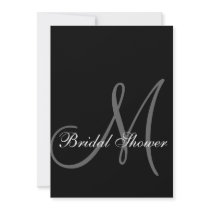 Bridal Shower Invitation Monogram Names