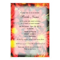 Bridal shower invitation, orange daisy flowers custom announcement