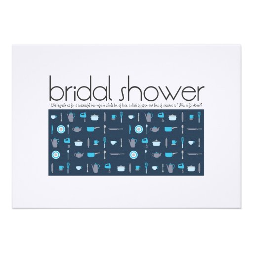 Bridal Shower Invitation  |  Peacock Blue