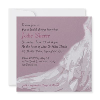 Bridal Shower Invitation: Pink dress (10-pack) bridal shower party