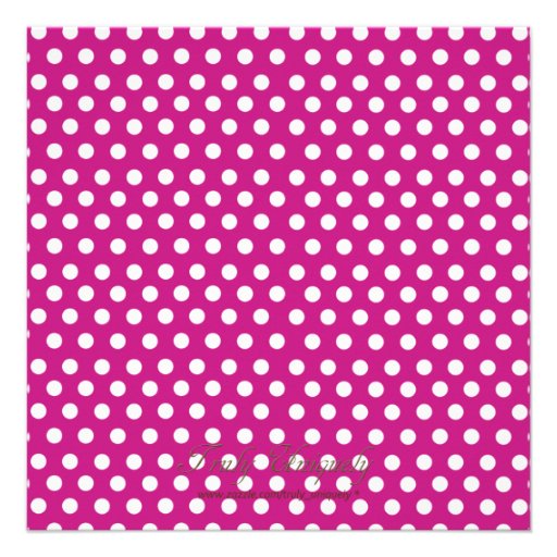 Bridal Shower Invitation Pink Polka Dots with Bow