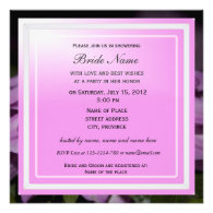 Bridal shower invitation, purple dahlia
