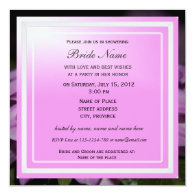 Bridal shower invitation, purple dahlia personalized invitation