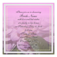 Bridal shower invitation,purple dahlia flower