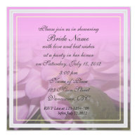 Bridal shower invitation,purple dahlia flower personalized announcement