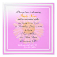 Bridal shower invitation, purple flower