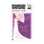 Bridal Shower Invitation Stamp - Lavender