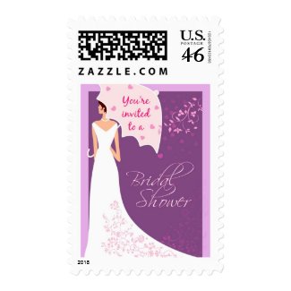 Bridal Shower Invitation Stamp - Lavender stamp