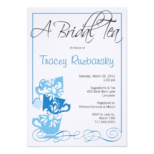 Bridal Shower Invitation - Tea