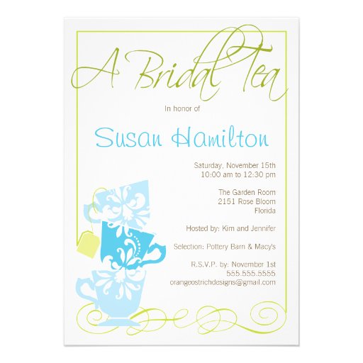 Bridal Shower Invitation - Tea