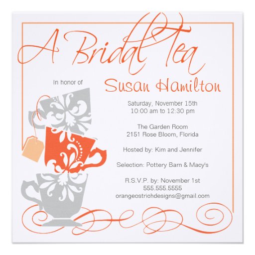 Bridal Shower Invitation - Tea