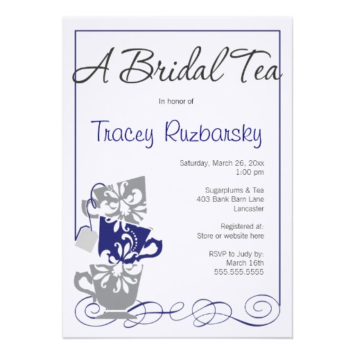 Bridal Shower Invitation - Tea