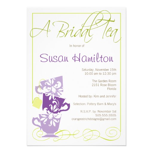 Bridal Shower Invitation - Tea