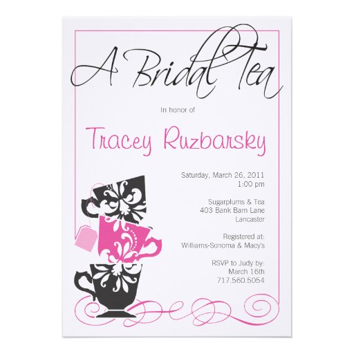 Bridal Shower Invitation - Tea