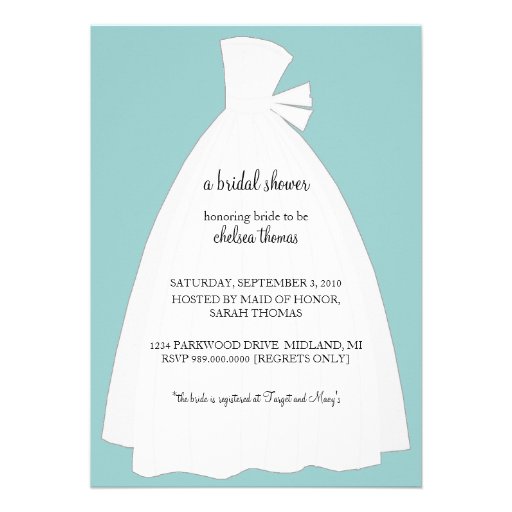 Bridal Shower Invitation {Teal Blue}