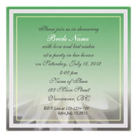 Bridal shower invitation,white dahlia flower