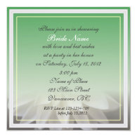 Bridal shower invitation,white dahlia flower custom invitations