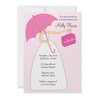 Bridal Shower Invitation with Matching Envelopes