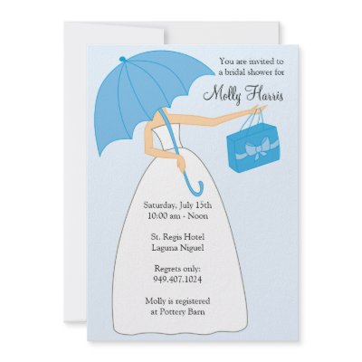 Bridal Shower Invitation with Matching Envelopes