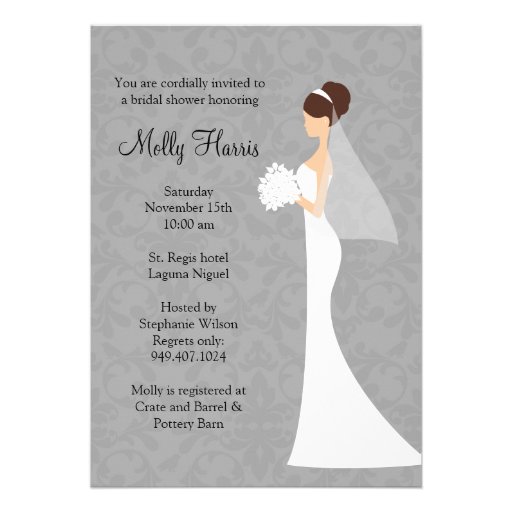 Bridal Shower Invitation with Matching Envelopes