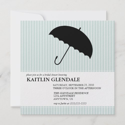 Bridal Shower Invitation with Umbrella invitation