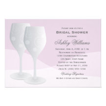 Bridal Shower Invitations | Cheers Wine Glasses