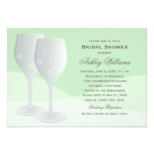 Bridal Shower Invitations | Cheers Wine Glasses
