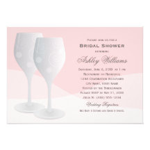 Bridal Shower Invitations | Cheers Wine Glasses