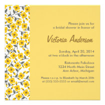 Bridal Shower Invitations - Little Yellow Flowers invitations