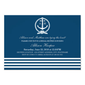 Bridal Shower Invitations | Nautical Stripes Theme 5
