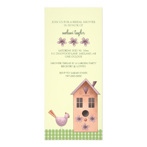 Bridal Shower Invitations or Garden Party Event