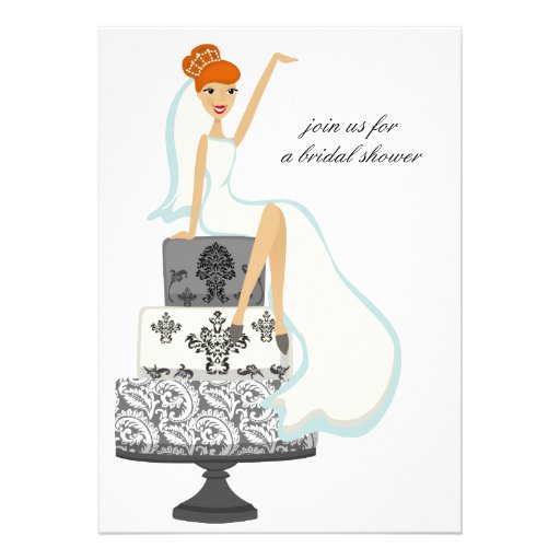 Bridal Shower Invitations {Red-headed Bride}