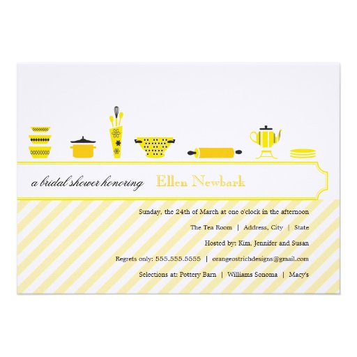 Bridal Shower Invitations  |  Yellow