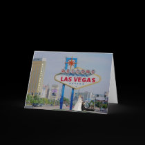 Bridal Shower Las Vegas Bride dragging Groom Card