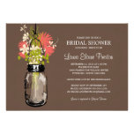 Bridal Shower Mason Jar and Wildflowers Invitations
