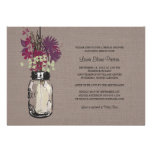 Bridal Shower Mason Jar and Wildflowers Invitations