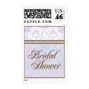 Bridal Shower Medium Postage-Lavender & Brown postage by twoheartsshoppe Bridal Shower Medium Postage-Lavender & Brown postage