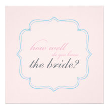 bridal shower memory game invitations