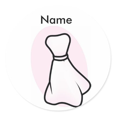 Bridal Shower Name Tag Stickers