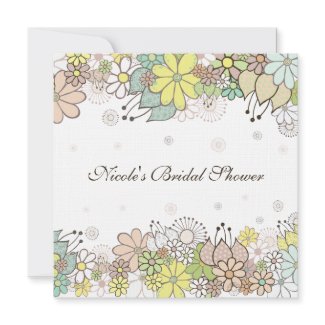 Bridal Shower Natural White Custom Invitation invitation
