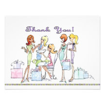 Bridal shower Party Thank YOU cards Custom Invitations