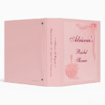 "Bridal Shower" - Pink Flower Basket Vinyl Binder