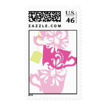 Bridal Shower Postage Stamp - Tea Cups