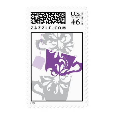 Bridal Shower Postage Stamp - Tea Cups