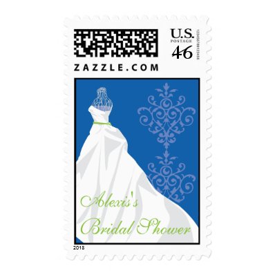 Bridal Shower Postage Stamp - Wedding Dress