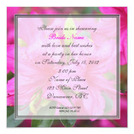 bridal shower pretty pink azalea flowers personalized announcements