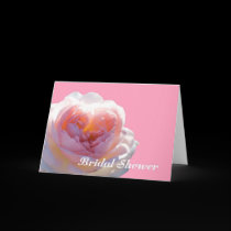 Bridal Shower Pretty Pink Rose Card
