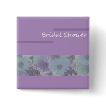 bridal shower ! purple floral button