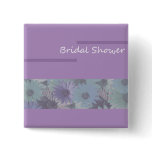 bridal shower ! purple floral button
